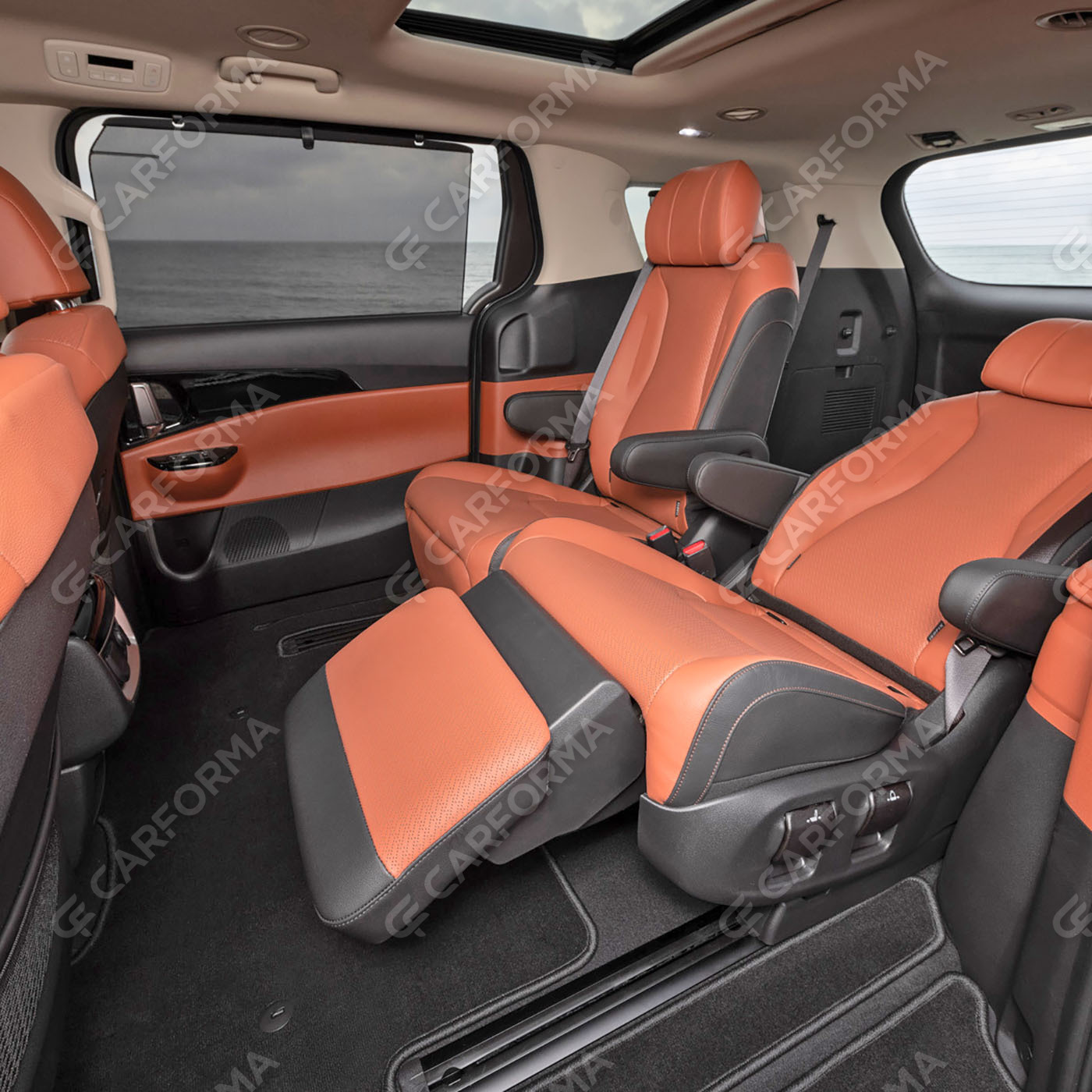 Ворсовые коврики на KIA Carnival IV 7 мест с оттоманками 2020&nbsp;-&nbsp;2026 в Новосибирске