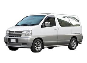 Ворсовые коврики на Nissan Elgrand (E50) 1997 - 2002 в Новосибирске